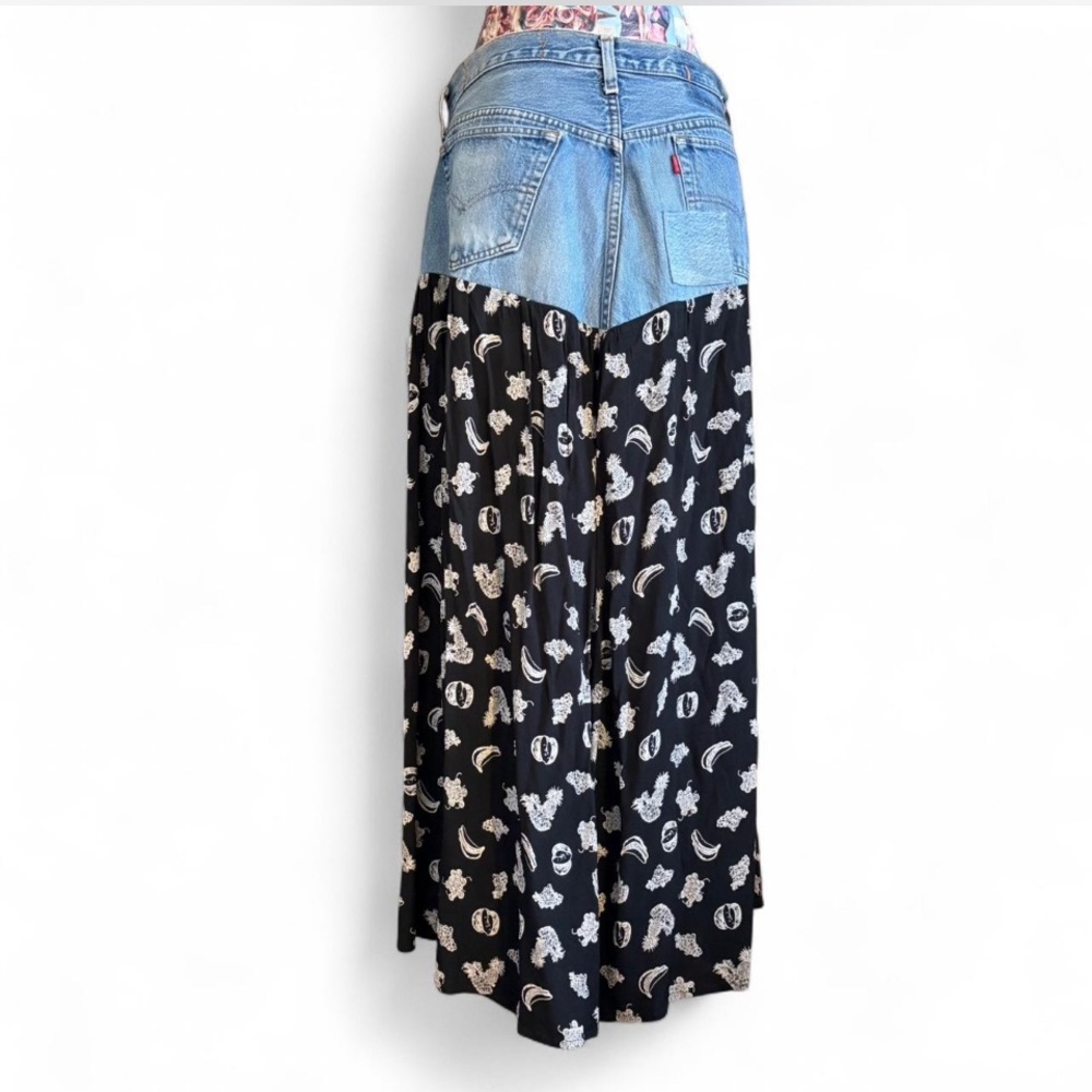 Melinda Zoller 
Vintage 501 Levi's Reworked Maxi Skirt